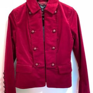 NWT Talbots Maroon Velvet Jacket